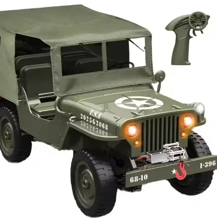Jipe Willys Militar de Controle Remoto 1:10