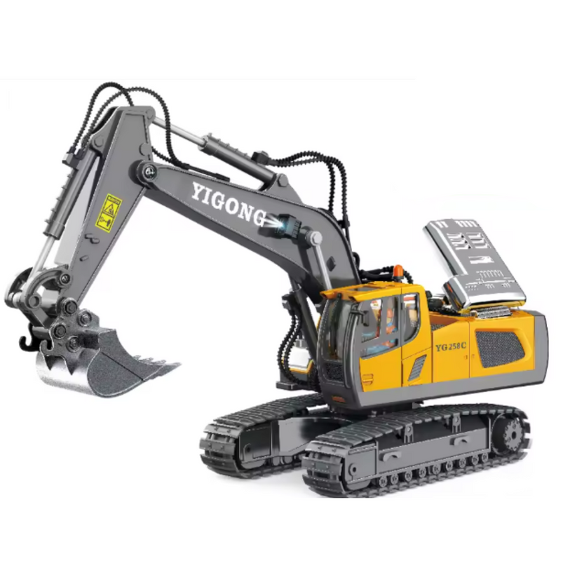 Escavadeira De Controle Remoto Realista 11 canais controláveis