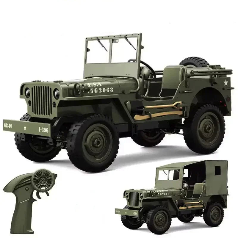 Jipe Willys Militar de Controle Remoto 1:10