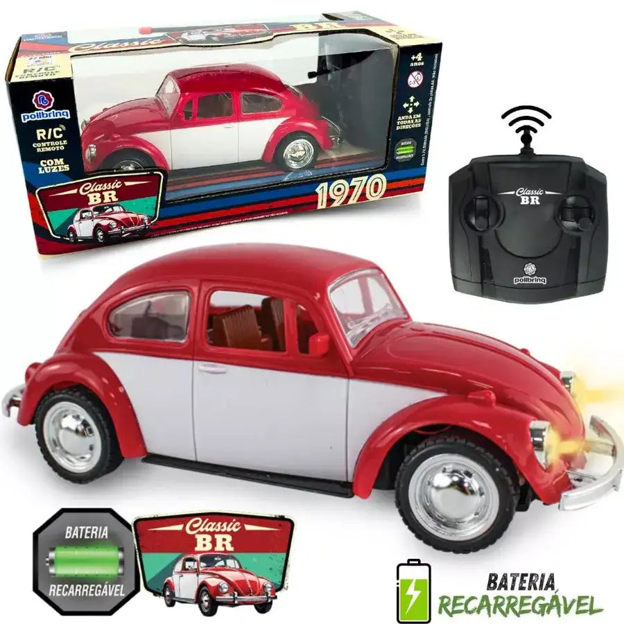 Fusca Clássico 1970 controle remoto c/ bateria recarregável (FRETE GRÁTIS)