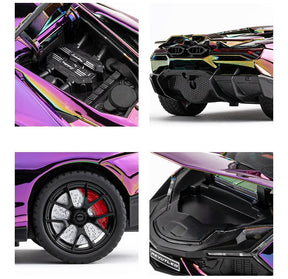 Lamborghini Revuelto 1:24 com Escapamento em Spray