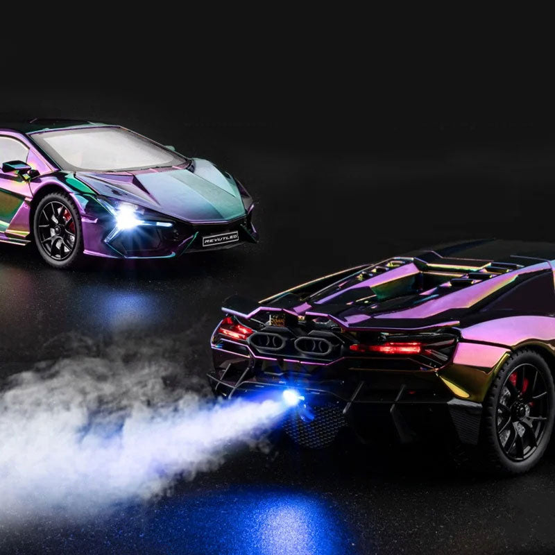 Lamborghini Revuelto 1:24 com Escapamento em Spray