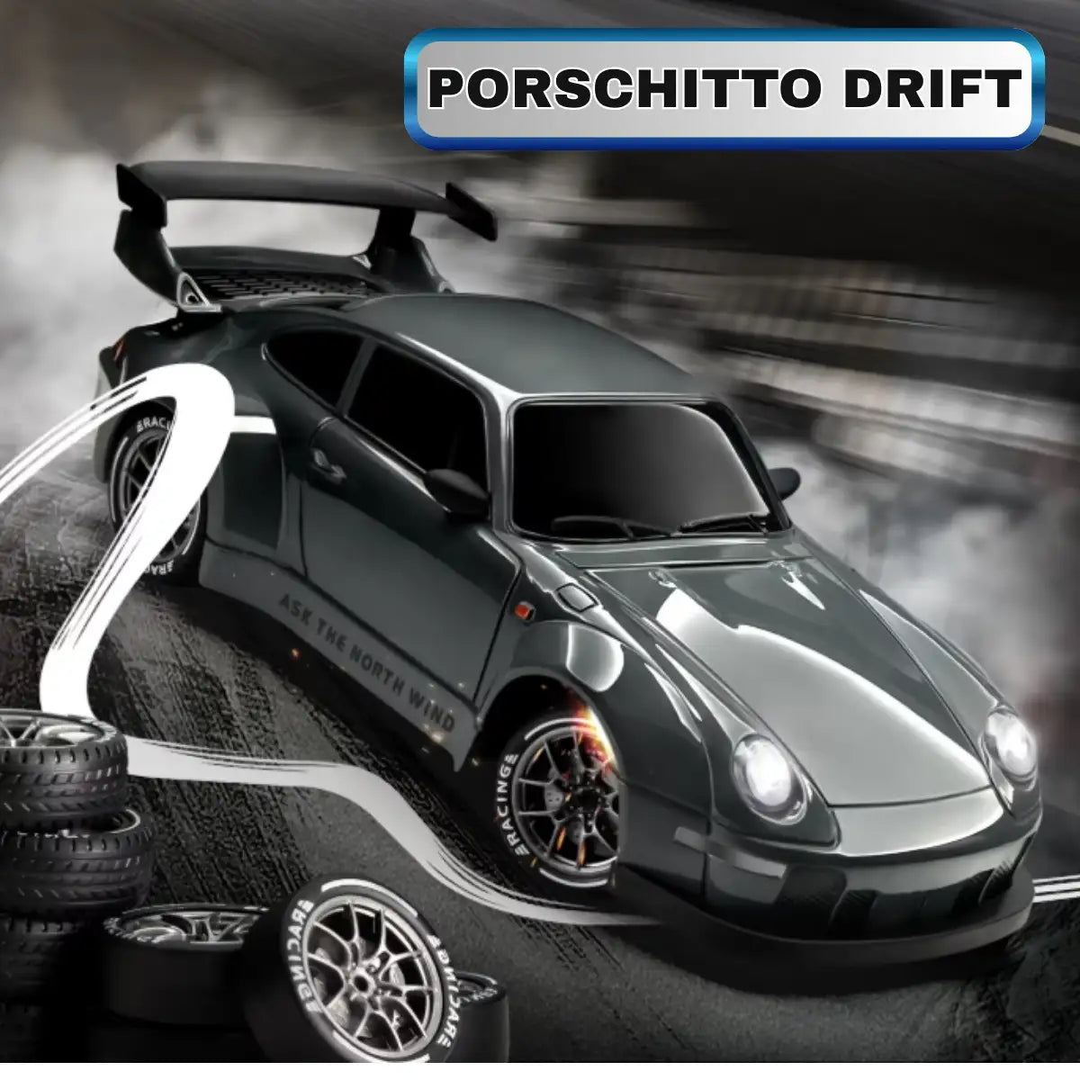 Porschitto Drift - Carrinho de controle remoto Posche RC (DESCONTO ESPECIAL + FRETE GRÁTIS + BRINDE HOJE)