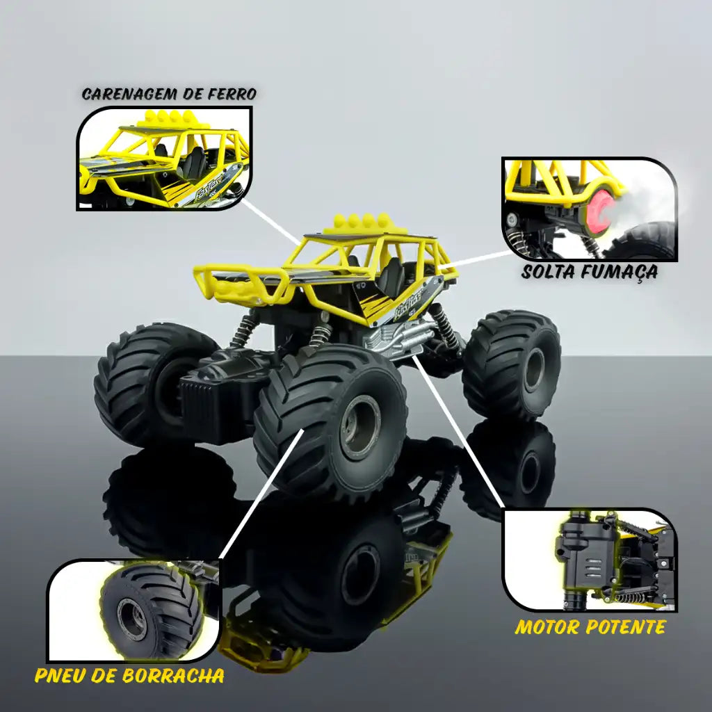 Carrinho Controle Remoto 4X4 Recarregável RC - Cyber Road (FRETE GRÁTIS + BRINDE)