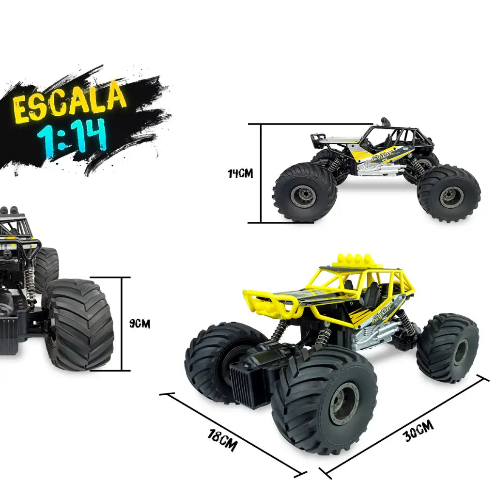 Carrinho Controle Remoto 4X4 Recarregável RC - Cyber Road (FRETE GRÁTIS + BRINDE)