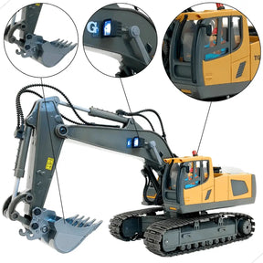 Escavadeira De Controle Remoto Realista 11 canais controláveis