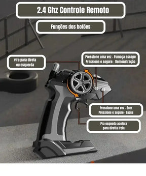 Carrinho de Controle Remoto Drift c/ bateria recarregável -Race Drift (FRETE GRÁTIS + OFERTA ESPECIAL)