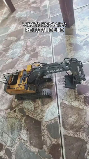 Trator Escavadeira De Controle Remoto Realista RC 11Ch - (FRETE GRÁTIS + BRINDE)
