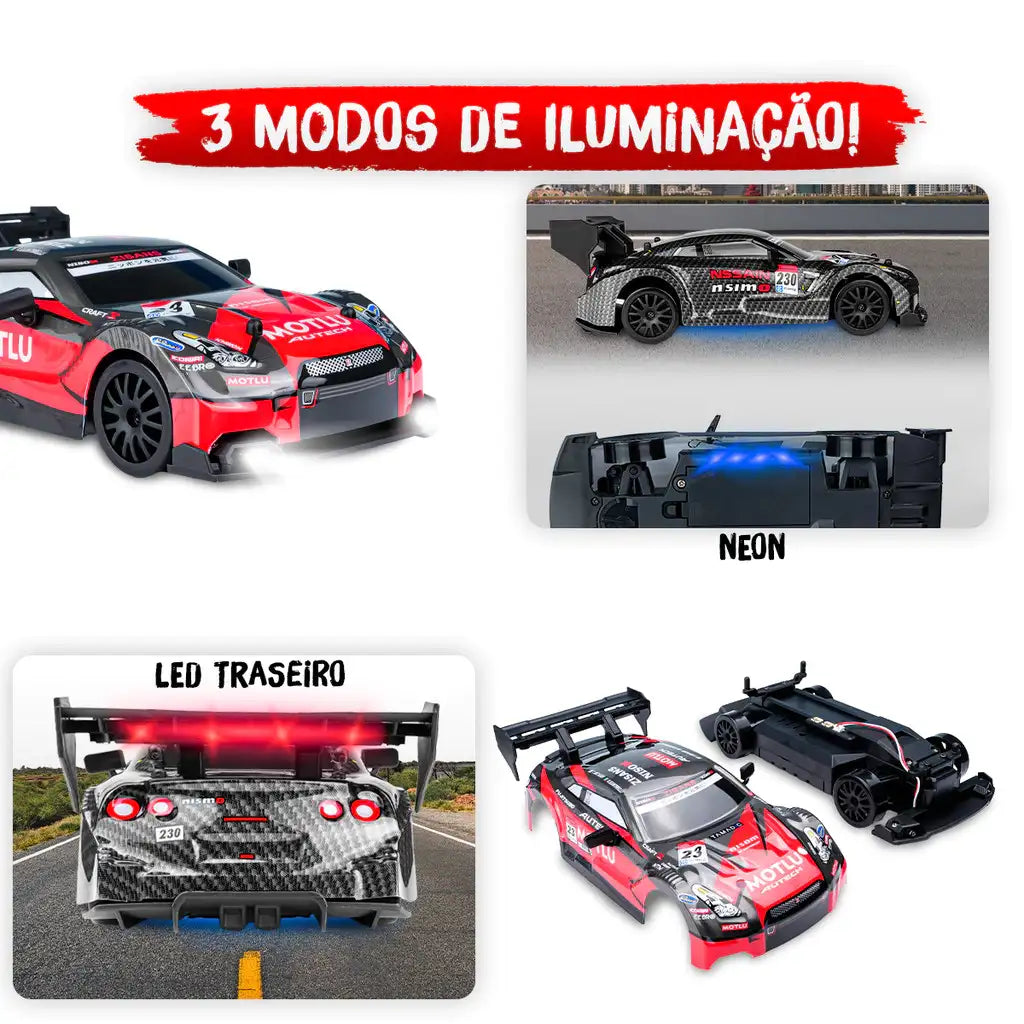 (OFERTA DE ANO NOVO) Carrinho de Controle Remoto RC Drift Racing NX - (FRETE GRÁTIS + BRINDE)