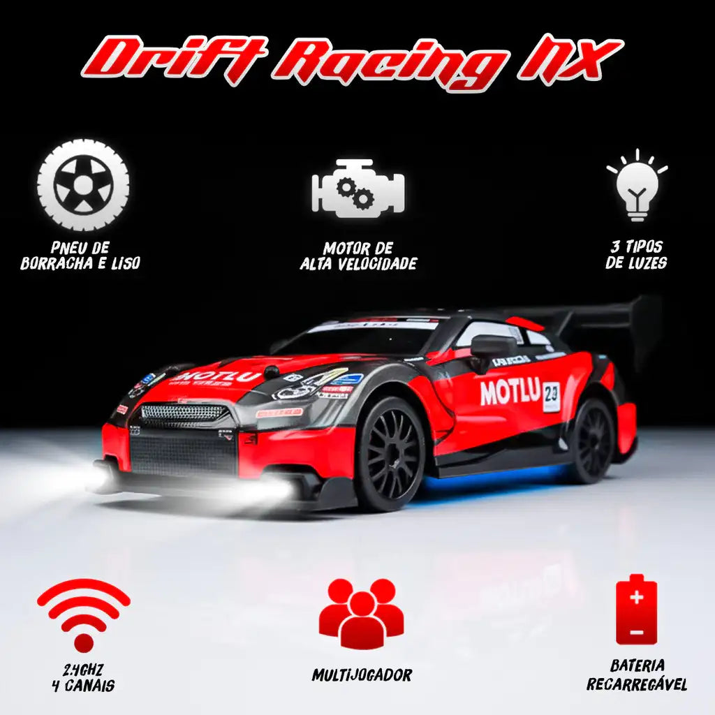 (OFERTA DE ANO NOVO) Carrinho de Controle Remoto RC Drift Racing NX - (FRETE GRÁTIS + BRINDE)