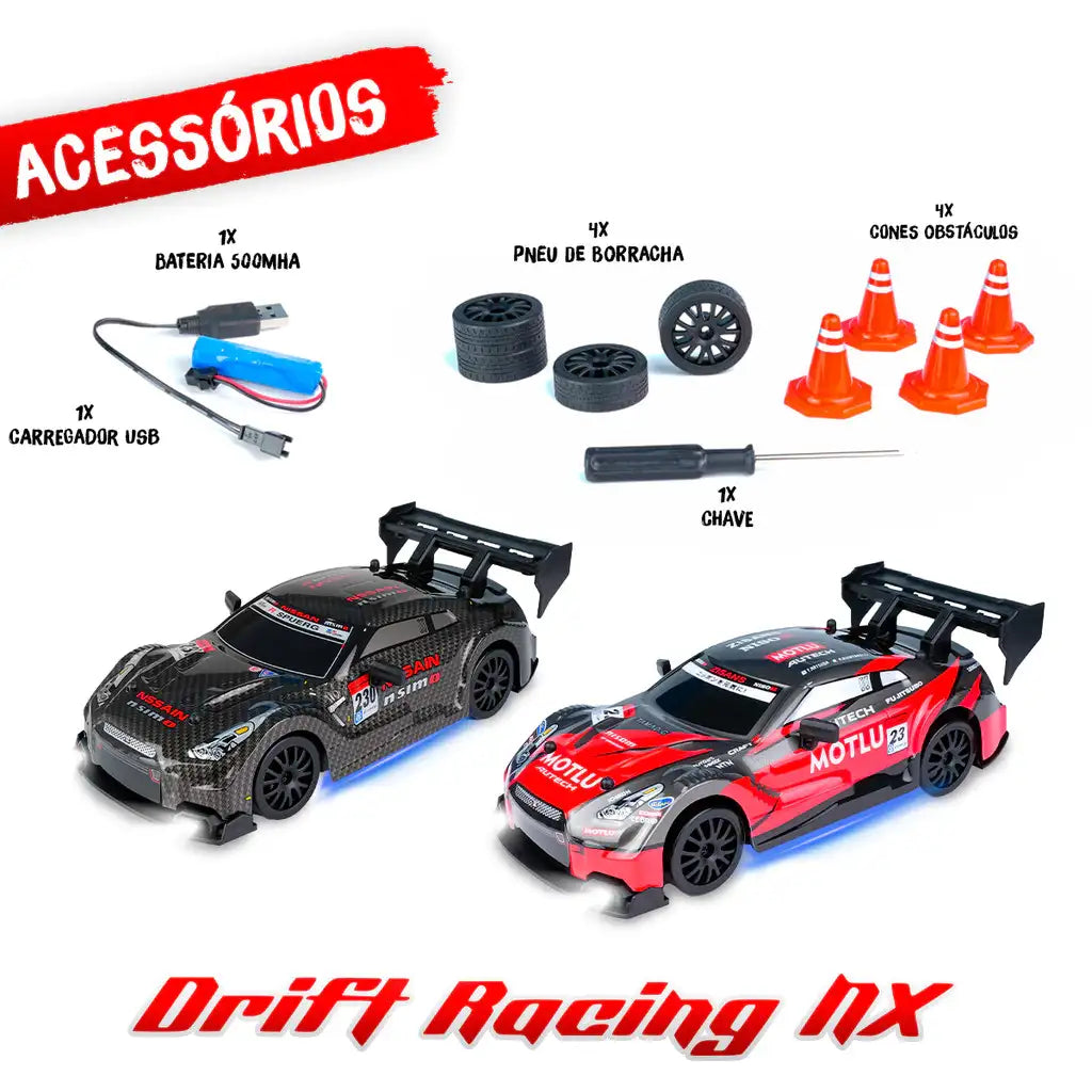 (OFERTA DE ANO NOVO) Carrinho de Controle Remoto RC Drift Racing NX - (FRETE GRÁTIS + BRINDE)