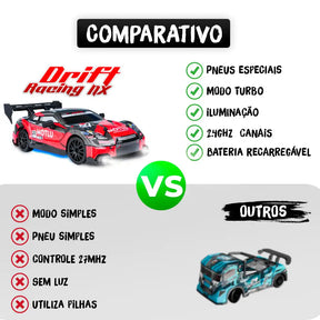 (OFERTA DE ANO NOVO) Carrinho de Controle Remoto RC Drift Racing NX - (FRETE GRÁTIS + BRINDE)